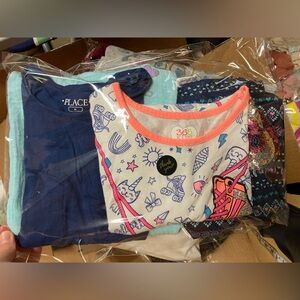 Multiples Blue and Pink Short Sleeve Tees